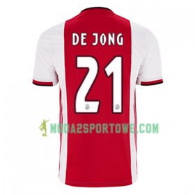 Koszulka Ajax Amsterdam Frenkie de Jong 21 Domowe Stroje Piłkarskie 2019/20 Krótki Rękaw